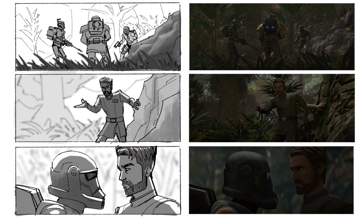 justbleeve's tweet image. One of the last scenes I ever worked on for Bad Batch 🥲
.
#starwars #starwarsthebadbatch #thebadbatch #badbatch  #crosshair #hunter #wrecker #rampart  #storyboard #storyboardartist  #sketch  #thumbnail  #clones #clonewars  #commandoclone #stormtrooper  #art #lucasfilmanimation