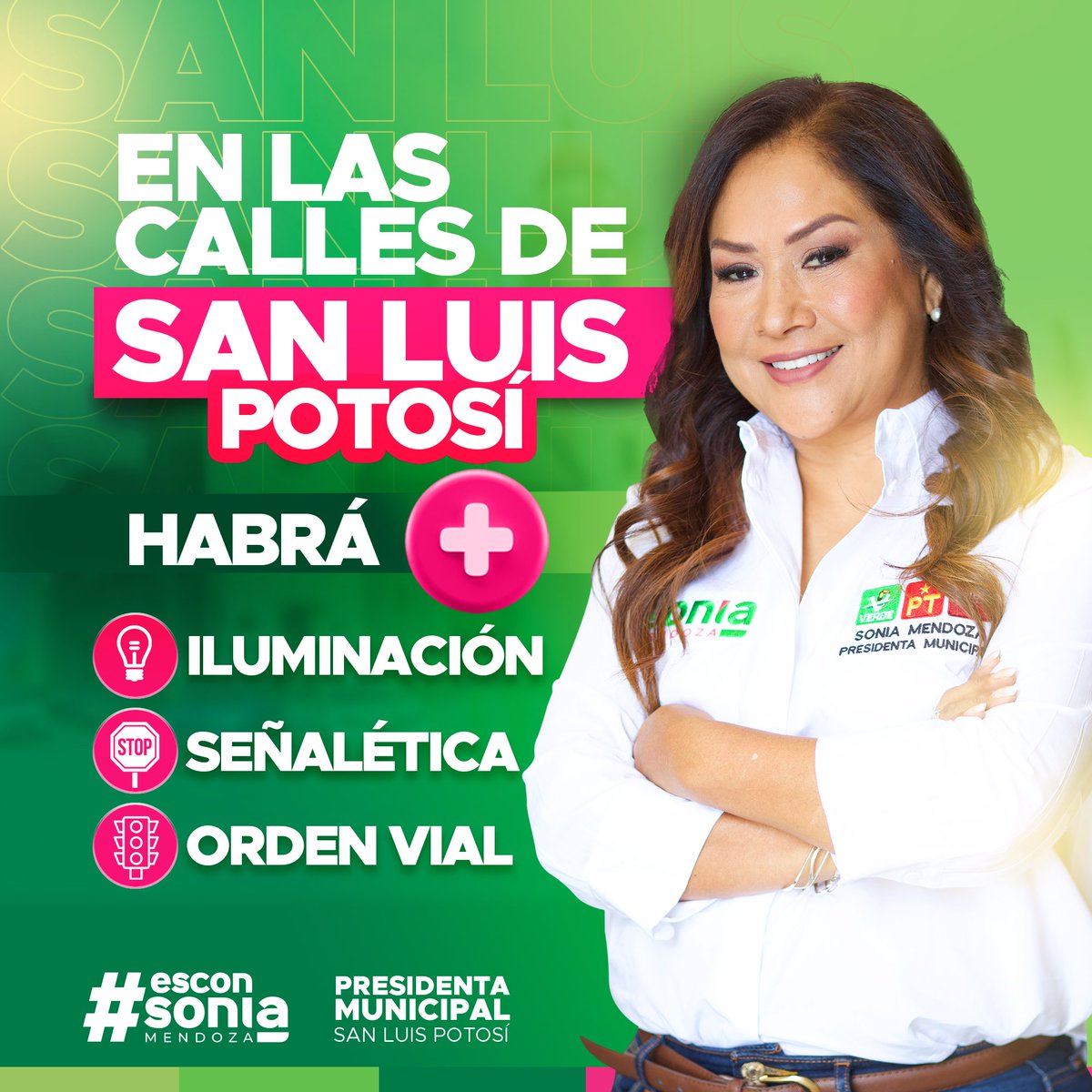 SoniaMendozaSLP's tweet photo. En la capital hay muchas cosas que se han dejado de hacer, pero como su #PresidentaConValor vamos a atender desde el primer minuto las necesidades que tanto aquejan a nuestra ciudad. 💚🌱

#EsConSonia #ApoyoTotal https://t.co/AZNpsF8TDj