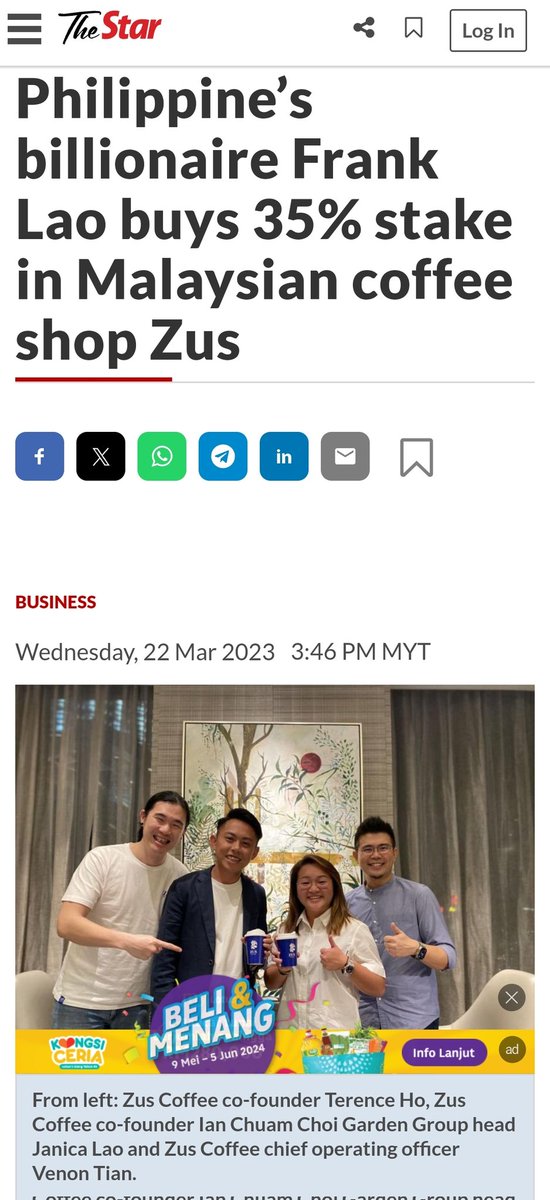 PlankNFTs's tweet photo. @jangansibuklah @ZUSCoffee Ya cina malaysia btw 35% zus stake own by philippine's billionaire https://t.co/K9NmJsBnEw