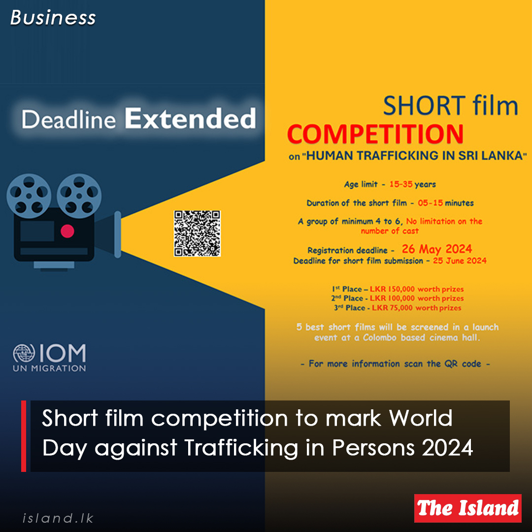 tinyurl.com/t37k3eny

Short film competition to mark World Day against Trafficking in Persons 2024

#TheIsland #TheIslandnewspaper #Shortfilmcompetition #WorldDayagainstTraffickinginPersons #IOM
