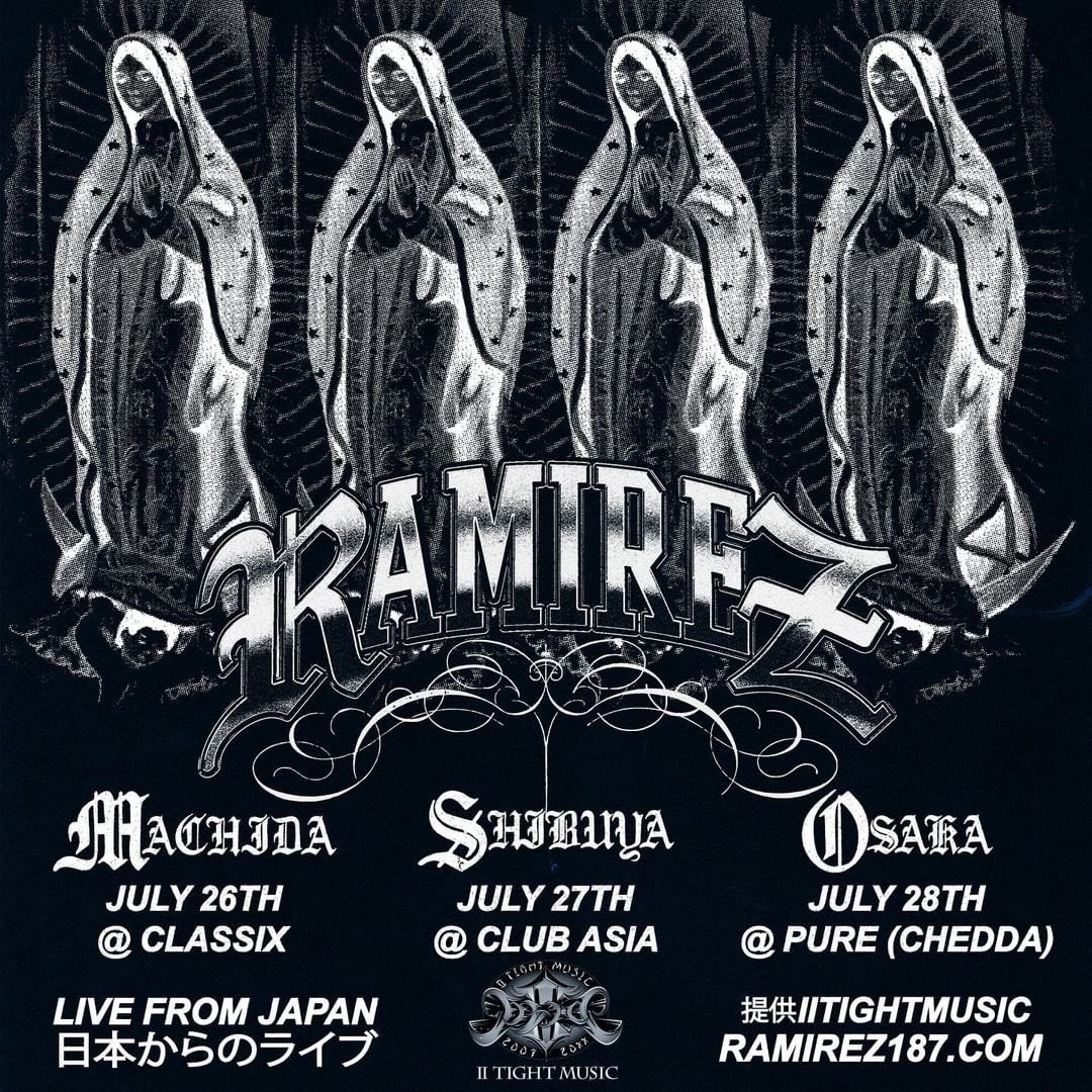 【拡散求】

RAMIREZ JAPAN TOUR全公演参加します

$UICIDEBOY$とか好きなら絶対知らない奴いないじゃん？

本気でやばいから知らなかったら聴いてみて

<a href="/2TIGHTMUSIC/">IITIGHT MUSIC</a> 🙏