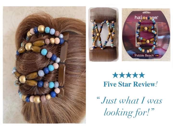 𝐅𝐢𝐯𝐞 𝐒𝐭𝐚𝐫 ★★★★★ 𝐑𝐞𝐯𝐢𝐞𝐰 for *NEW* ‘Pebble Beach’ double comb beaded hair clip from the HairgemShop.etsy.com ‘𝐉𝐮𝐬𝐭 𝐰𝐡𝐚𝐭 𝐈 𝐰𝐚𝐬 𝐥𝐨𝐨𝐤𝐢𝐧𝐠 𝐟𝐨𝐫!’ hairgemshop.etsy.com/listing/165046… 🏖 🟤 🌊 🫶🏼 #earlybiz #elevenseshour #Etsyfinds