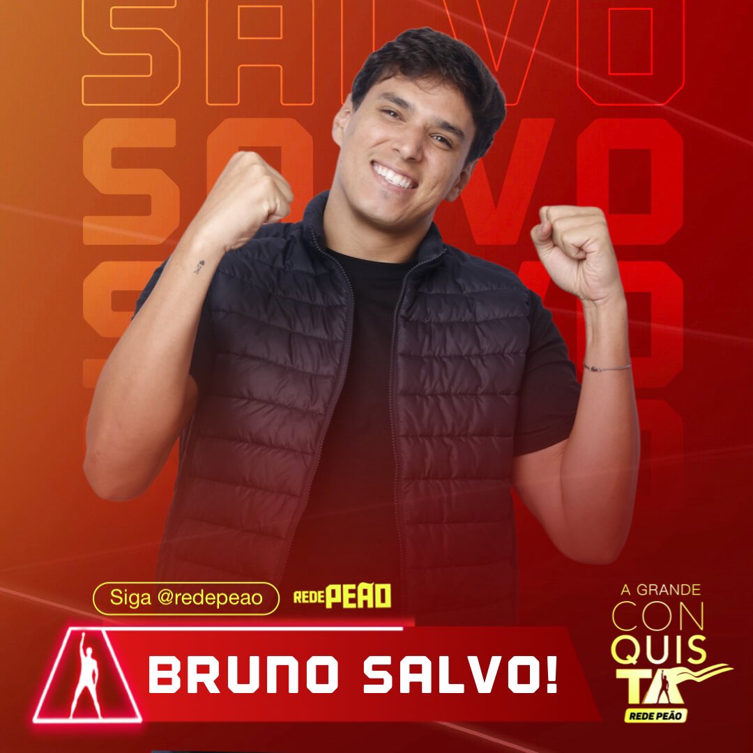 Bruno primeiro salvo da noite! Curtiram? #agrandeconquista #EliminaçãoNaMansão
