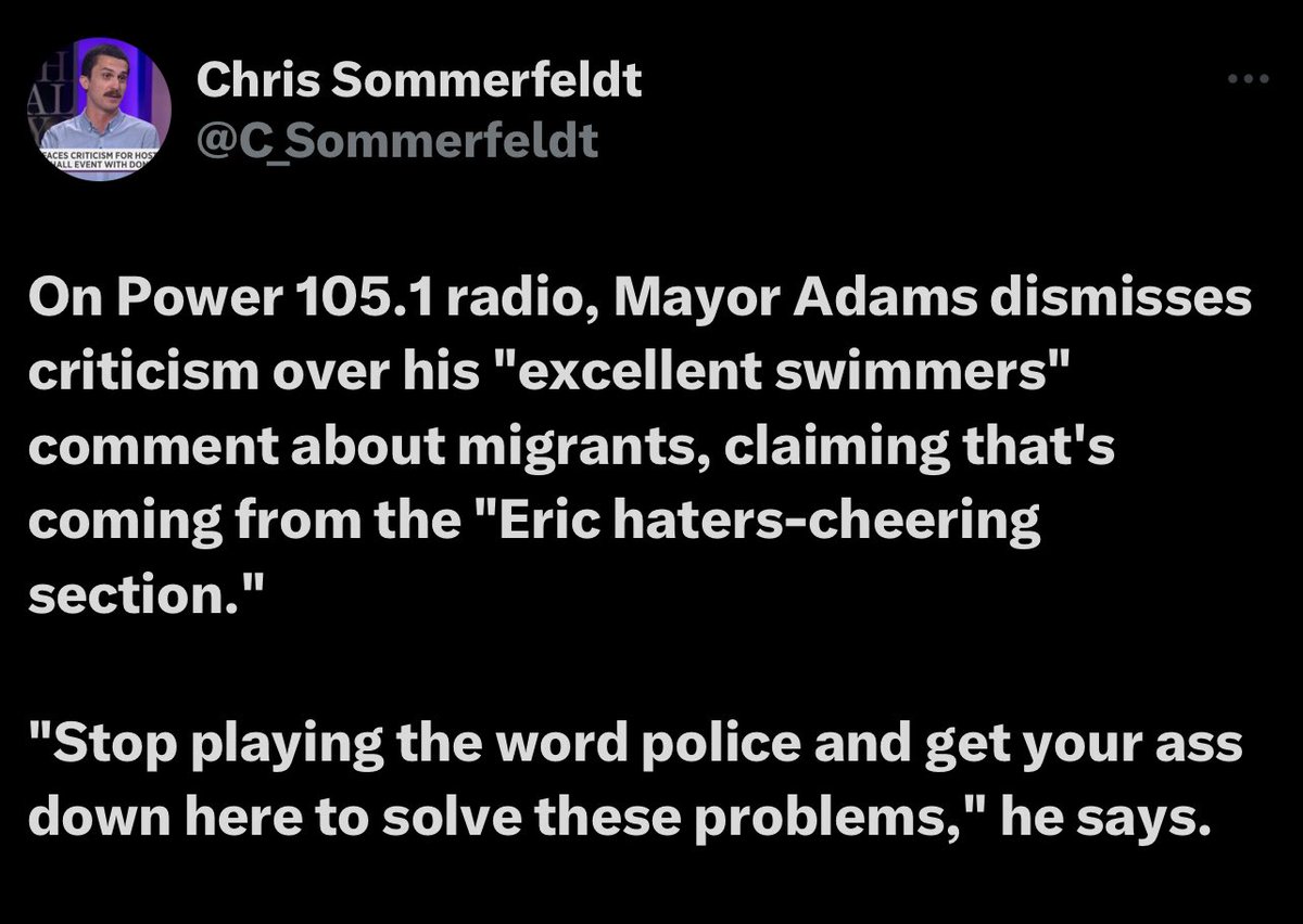 Have they been spiking Eric”s “ Tito’s with Seltzer “ at Con Sofrito in the Bronx ? Of course Eric dismisses any criticism, according to him God ordained him to be the mayor 30 years ago. How dare anyone question the Pope Of NYC! #GetStuffDone