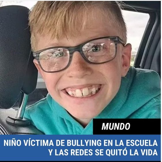 No puedo procesar esta noticia, es muy triste muy inhumana, no es natural.
Algo no está encajando en este mundo.

Solo quiero que nunca lo olviden”, dijo entre lágrimas Sam Teusch, el padre de Sammy Teusch, un niño de 10 años que se quitó la vida el pasado 5 de mayo, tras