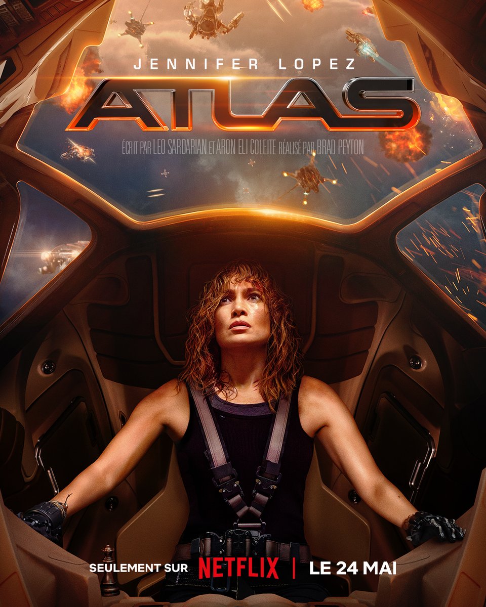 Jennifer Lopez va devoir se fier à un robot pour sauver le monde. Le film ATLAS, J-7.