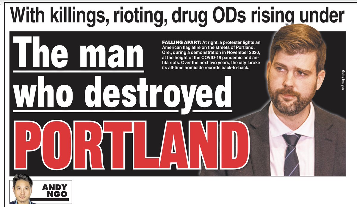 Portland @DAMikeSchmidt is asking voters to reelect him on May 21. Soros is pouring big bucks into the campaign to gaslight voters about the record killings, riots & drug ODs under Schmidt's leadership. Read my piece about the man who destroyed Portland: nypost.com/2024/05/16/opi…