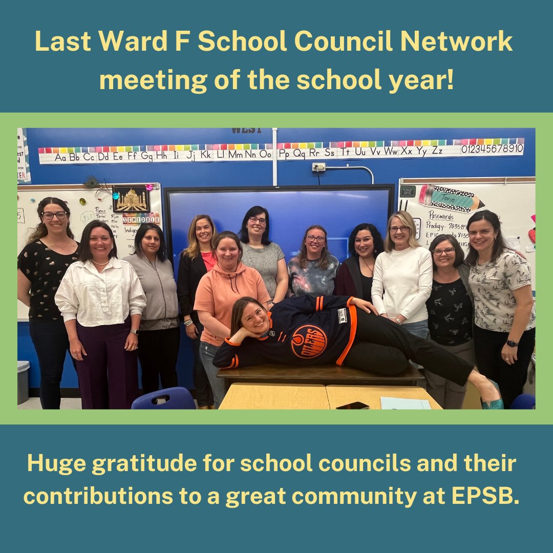 It's been a pleasure to get together with school council reps from across Ward F, share tips and learn from one another. Wishing everyone a great finish to 2023-2024 and look forward to more network meetings in the coming school year. #epsb #yeg #abed Go Oilers Go!