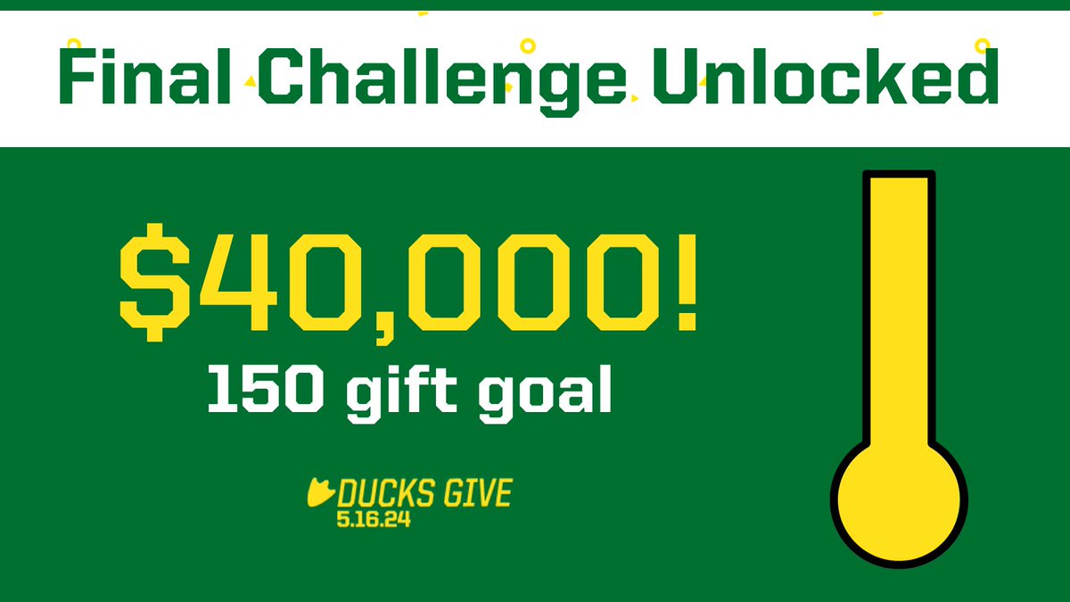 We have unlocked our final challenge gift of $40,000 to support future special education teachers! 🦆💚👏 Way to go #coeDucks! There’s still time to give and make a difference in students’ lives. ducksgive.uoregon.edu/coe