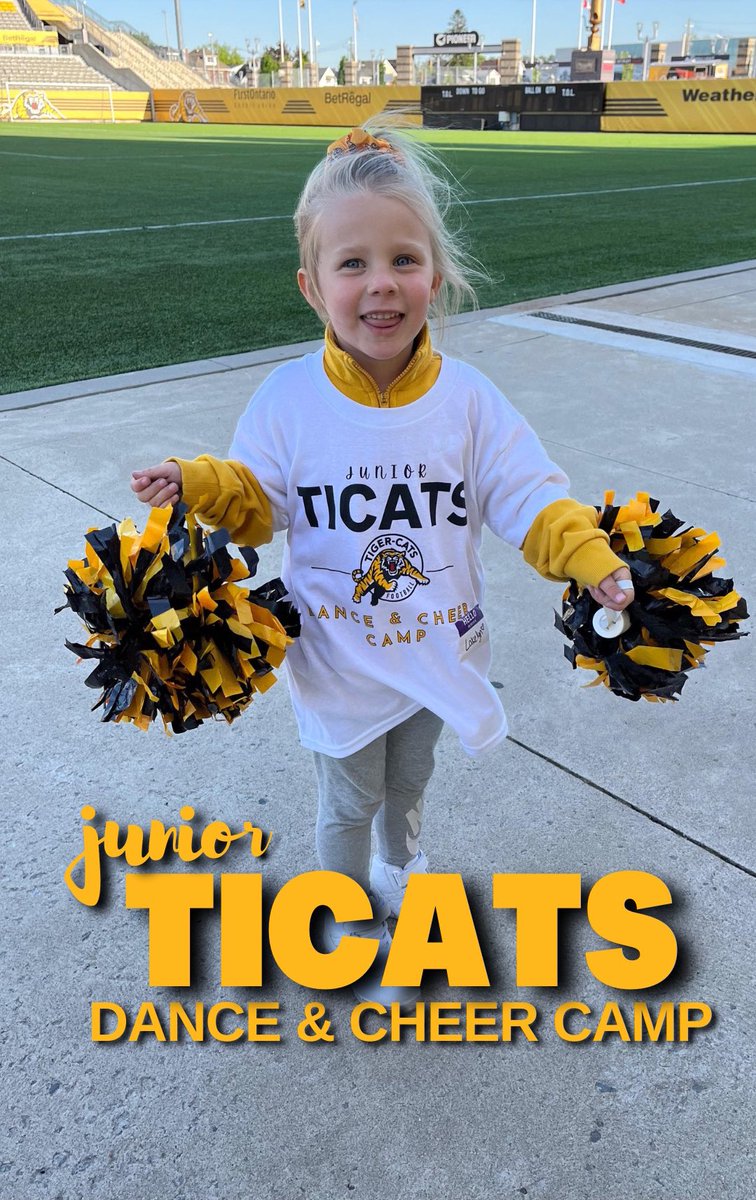 🚨 Next Thursday is our preseason practice with the Junior Camp participants! There is still time for youth ages 5-15 to sign up for the special halftime performance on May 25th! No dance experience required.🐯 🔗 | ticats.ca/juniordance/ #HamOnt | #Ticats