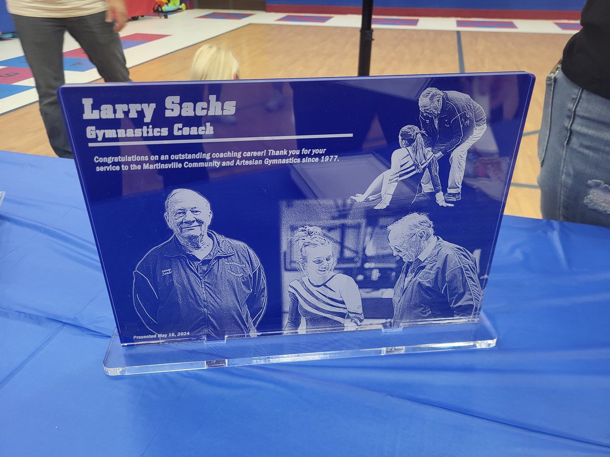 BellCatMHS's tweet photo. Retiring long-time Artesian Gymnastics Coach Larry Sachs honored at tonight's School Board Meeting!  @ericbowlen @ArtesiansUnited @MSDMartinsville @ArtesianNation @artieredblue @AwesomeArties @Smadams72 https://t.co/Dwp9N1VYfN