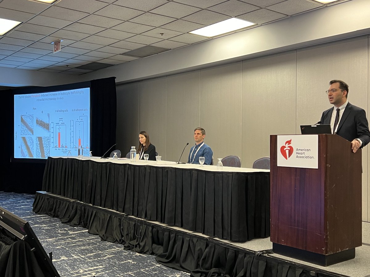 MCRI Jaffe Lab (@irisjaffelab) on Twitter photo Fantastic talk from Alec Stepanian Tufts MD PhD student at AHA Vascular Discovery Conference in Chicago showing his innovative mechanism for arterial thrombosis in cancer patients treated with Ponatinib. <a href="/TuftsMedicalCtr/">Tufts Medical Center</a> <a href="/TuftsMedSchool/">Tufts School of Medicine</a> <a href="/MTChinMDPhD/">Michael Chin, MD, PhD</a> Fantastic talk from Alec Stepanian Tufts MD PhD student at AHA Vascular Discovery Conference in Chicago showing his innovative mechanism for arterial thrombosis in cancer patients treated with Ponatinib. <a href="/TuftsMedicalCtr/">Tufts Medical Center</a> <a href="/TuftsMedSchool/">Tufts School of Medicine</a> <a href="/MTChinMDPhD/">Michael Chin, MD, PhD</a> 