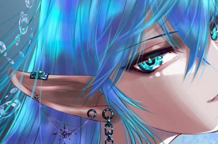 1girl solo long hair looking at viewer blue eyes hair between eyes jewelry  illustration images