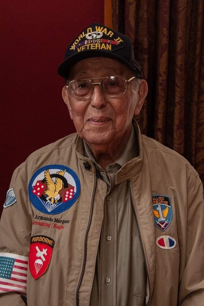 100 years today!! Happy Birthday Armando Marquez, brother of Mike Marquez RHQ Co. 506th PIR #Veterans #VeteransLivesMatter #HappyBirthday