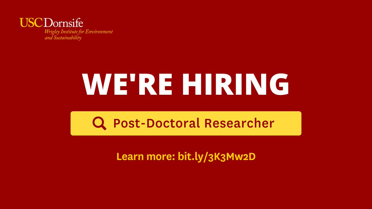 We're hiring up to three postdoctoral researchers for our new Climate and Carbon Management Initiative! Working with an interdisciplinary team, the postdocs will conduct research on very long-duration, permanent, and/or engineered #CarbonRemoval. Apply: bit.ly/3K3Mw2D