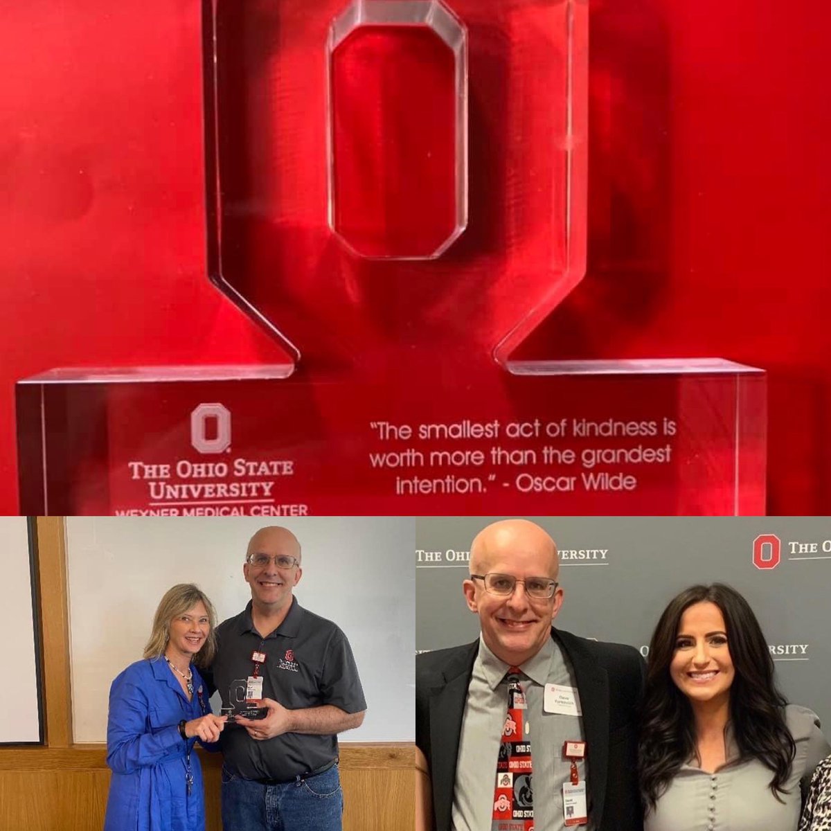 CONGRATULATIONS to my colleague and friend Dave Yurkovich, who was honored with a Customer Service Award from OSU Wexner Medical Center Faculty & Staff Recognition. So happy to see his hard work, organization and dedication do not go unnoticed! @OSUWexMed @OhioStateMed