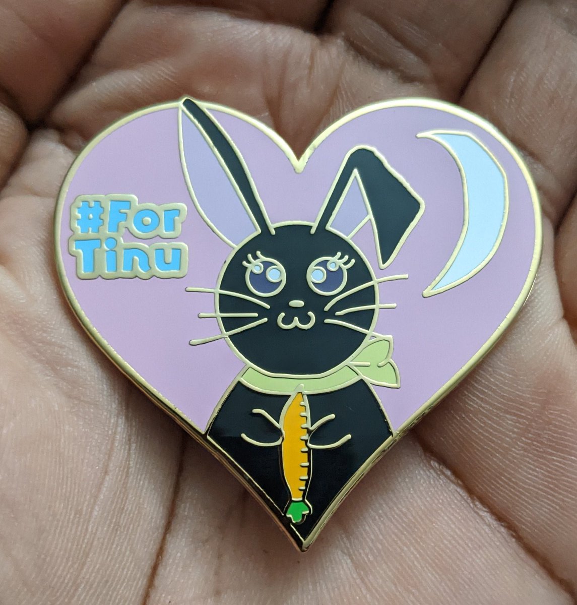 I created this pin/sticker to help fundraise money #forTinu! Profits from the purchase will go directly to Tinu. There are 30 pins & 15 stickers left!