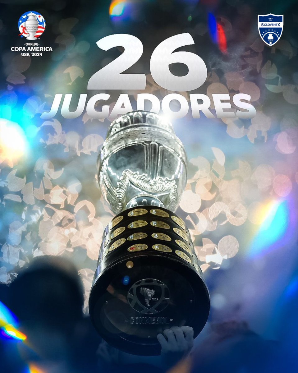 🇻🇪📋🆕 | @CONMEBOL aprobó este jueves la 𝗔𝗠𝗣𝗟𝗜𝗔𝗖𝗜𝗢́𝗡 de la lista de convocados por cada selección de la @CopaAmerica de 23 a 26 futbolistas. ¿A quiénes sumarías en Venezuela?

#Vinotinto #CopaAmérica #SoloVenex 

| 📸 @CopaAmerica |