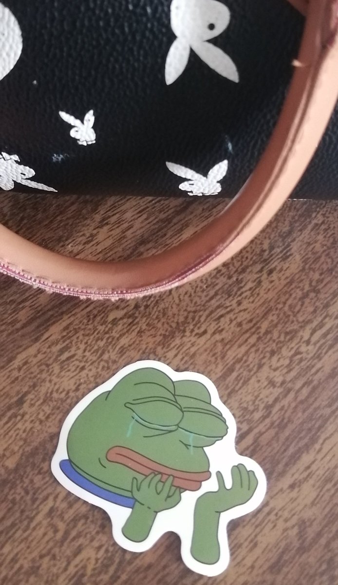 Omg look what my kiddos helped me score at the local candy
 shop! 💚💚🐸🐸
#PepeArmyYC Crying Pepe sticker 🔥