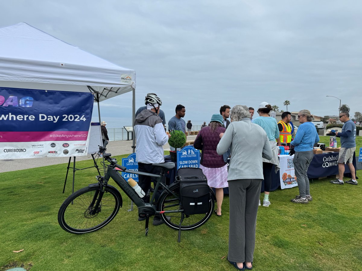 Thanks to those who stopped by the city’s pit stop this morning for #BikeAnywhereSD day! We all share the road, whether we drive, bike or walk. Letʼs look out for one another. #SaferTogether #BikeAnywhereDay @SANDAG