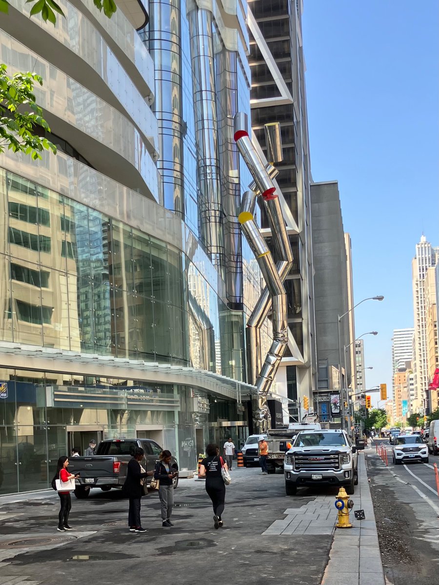 If the city won’t close a lane for you to park at your worksite you can always just leave your trucks on the sidewalk … in one of the densest pedestrian areas of the city. 

We deserve so much better.
