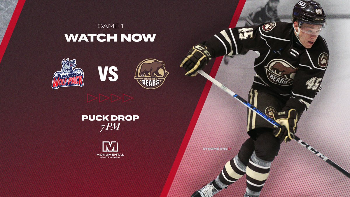 🚨 IT'S TIME FOR MORE #CALDERCUP PLAYOFF ACTION 🚨 The mission to #RepeatTheRoar continues for @TheHersheyBears in the Atlantic Division Finals! Watch Game 1 NOW on MNMT 🔗: monsports.net/stream