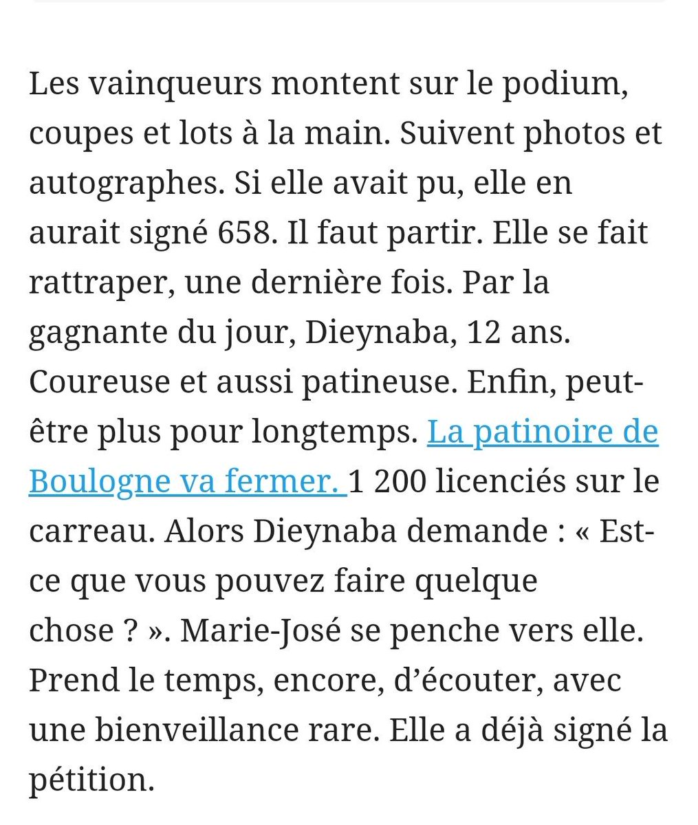 Comme la grande championne Marie-José Pérec, signez la pétition pour la patinoire de #BoulogneBillancourt afin que les jeunes athlètes patineurs et hockeyeurs puissent continuer à croire en leurs rêves ▶️ change.org/p/la-patinoire…

leparisien.fr/jo-paris-2024/…

#patineraboulogne