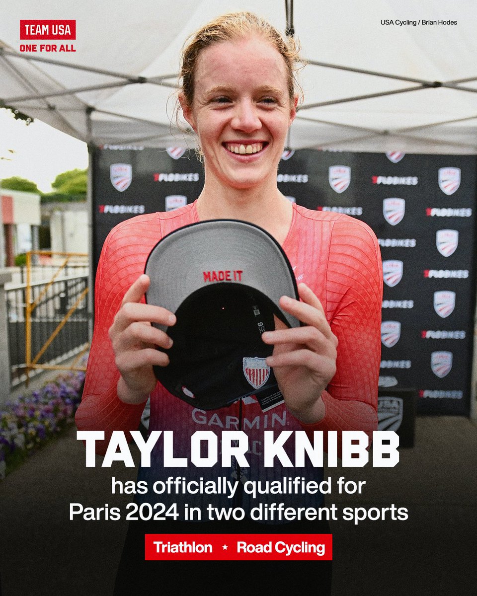 In a league of her own 👏

<a href="/taylorknibb/">Taylor Knibb</a> is the only athlete to qualify for the #ParisOlympics in two sports so far!

#MTUSA