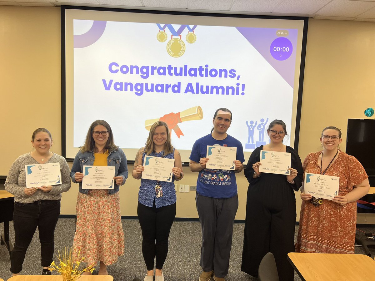 So unbelievably proud of our Vanguard 24 &amp; Vanguard Visionary graduates! What a ride it’s been. Learned so much from all of you 🥹🎓🎉 <a href="/OSD135/">Orland District 135</a> is so lucky to have you leading the way!  <a href="/mrstechfarlin/">𝑲𝒂𝒓𝒂 𝑴𝒄𝑭𝒂𝒓𝒍𝒊𝒏 💻📱</a> @MrsAmanda7