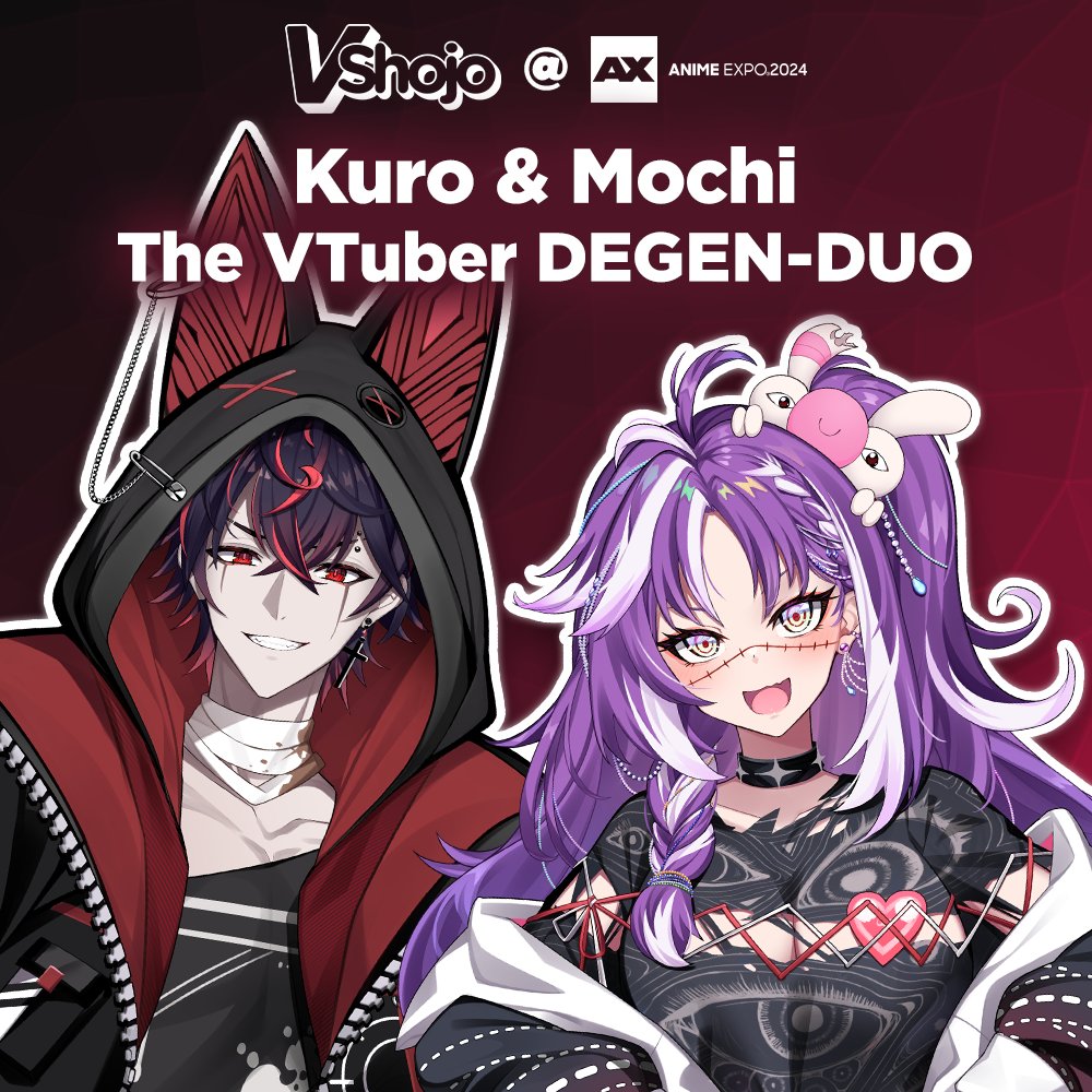 📣 XR Stage Panel: VTuber @VShojo’s @K9_KURO & @MichiMochievee will yap about random experiences, topics & pointless problems + fan participation Q&A Schedule coming soon! #AX2024