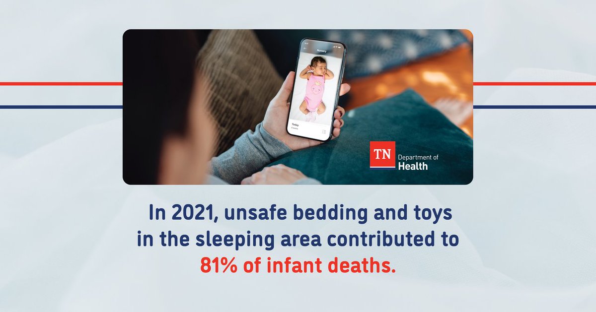 Every glance at the monitor is a reminder of the importance of a safe sleep environment. Let's keep their sleep space clear and secure. Learn more: safesleep.tn.gov #SleepSafeTN #InfantSafety #NewMom
