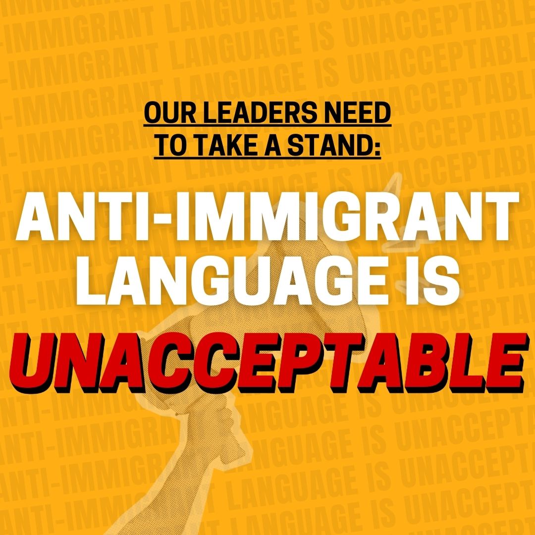 It's unacceptable that we stand by while others use dehumanizing language to describe immigrants.

150+ orgs call on leaders to take a stand against anti-immigrant rhetoric. #RespectImmigrants 

Read the full letter below 👇🏼 bit.ly/4aGI05U

#galeo #nonprofitfoundation