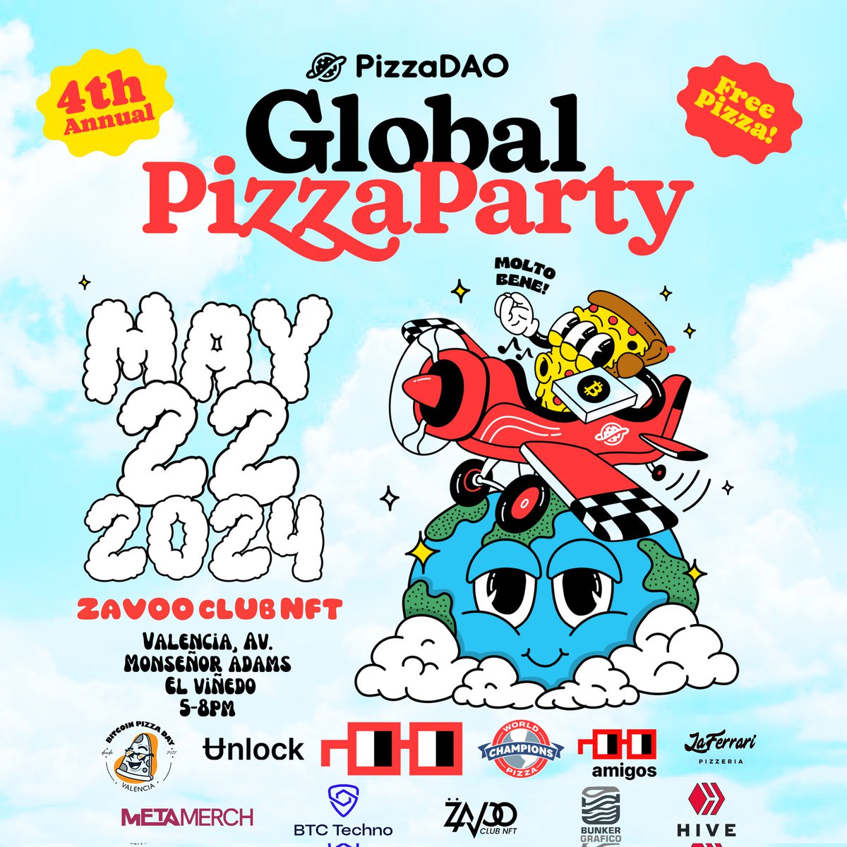 soylaloreto's tweet image. 💥¡Atención, #Valencia!💥

🍕¡Celebra con nosotros el Bitcoin Pizza Day Valencia! En este evento recordaremos y celebraremos la primera transacción comercial con Bitcoin, cuando Laszlo Hanyecz compró dos pizzas por 10,000 BTC en 2010. 

Únete a nosotros para una noche de pizzas y…