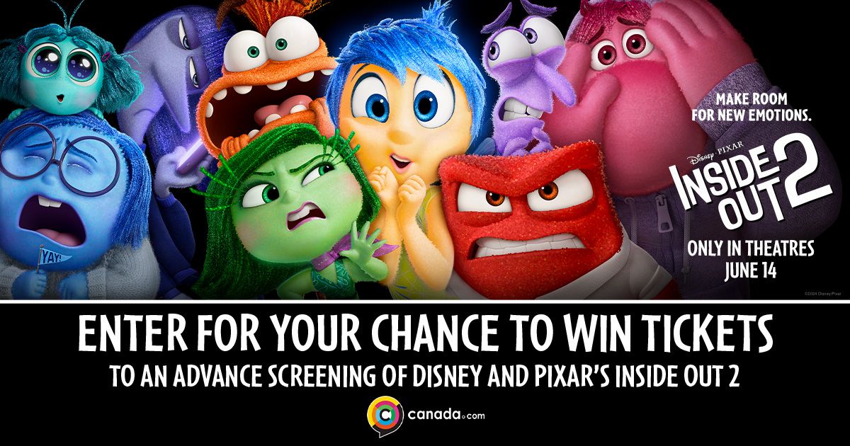 Visit canada.com/contests and enter for your chance to win passes to an advance screening of Inside Out 2!