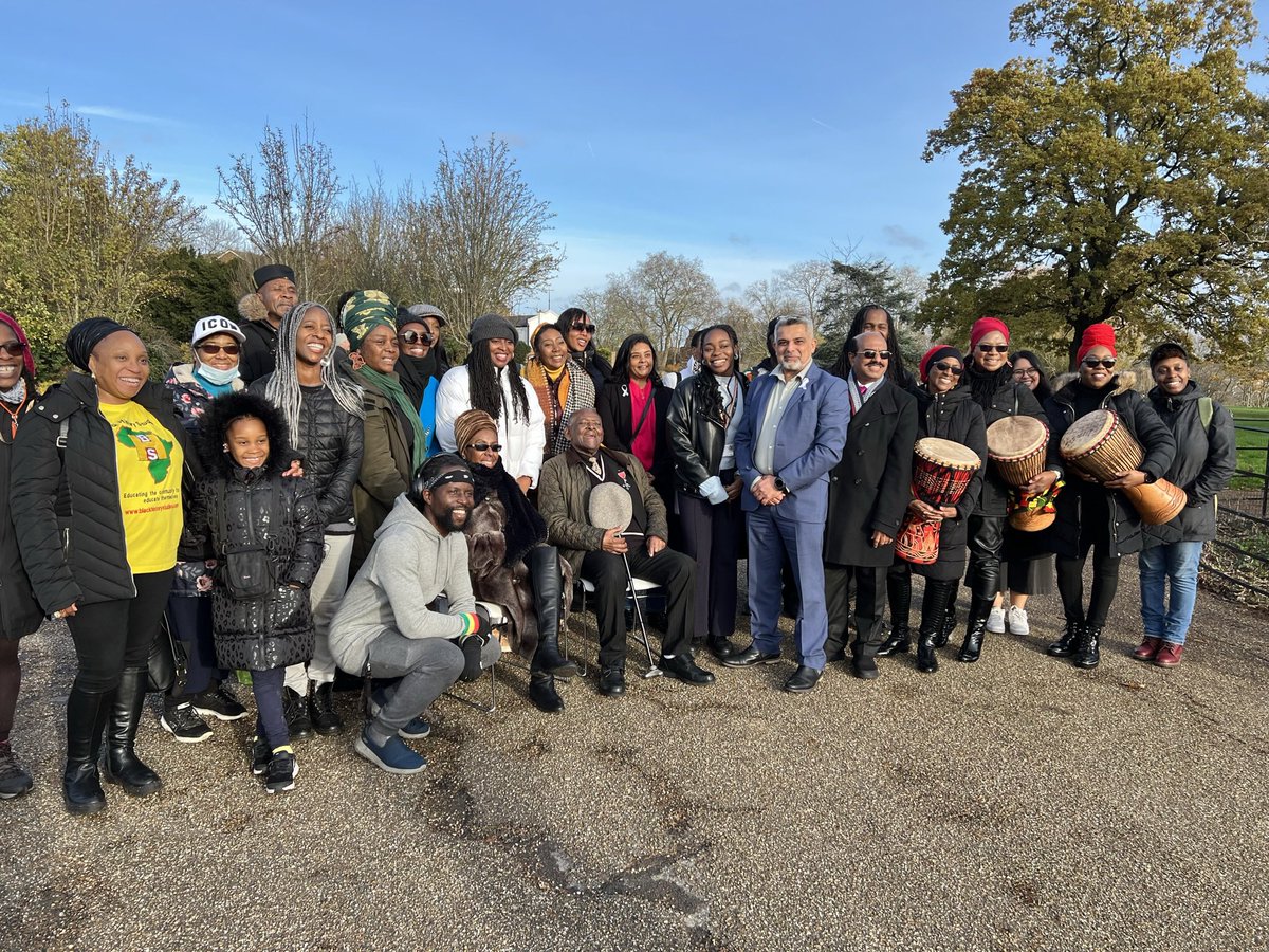 RIEP Mr Norman Mitchell MBE our beloved ‘Daddy Mitchell’ from Harlesden ✨🧡🕊️ Our honourable guest at the @lin_kam_art unveiling of Untold Stories History Trail in Gladstone Park on 26.10.2022 #linkamart #untoldstories #gladstonepark #normanmitchellmbe