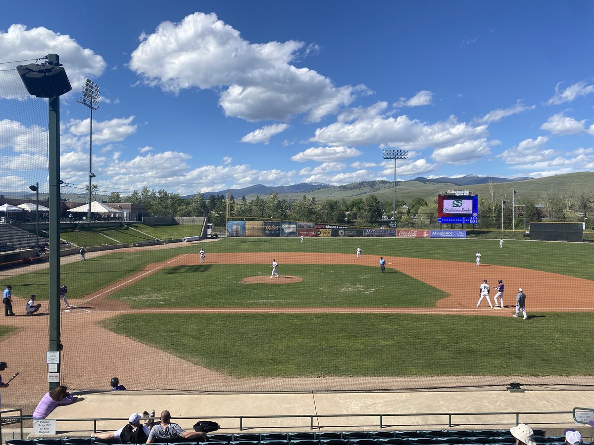 Perfect day at the All-Class Montana State Baseball Tournament here in Missoula! Watching some of Montana’s best compete! Looking for the next Montana kid to join the @MonTechFootball ⚒️❕
