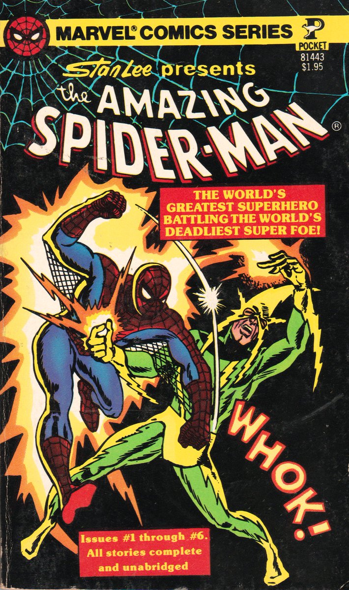 These Marvel Pocket Books were like mini-masterworks reprinting 6 issues of each character in one book.  The paperback book size made them easy on the wallet but hard on the eyes. #SpiderMan #comics #comicbook