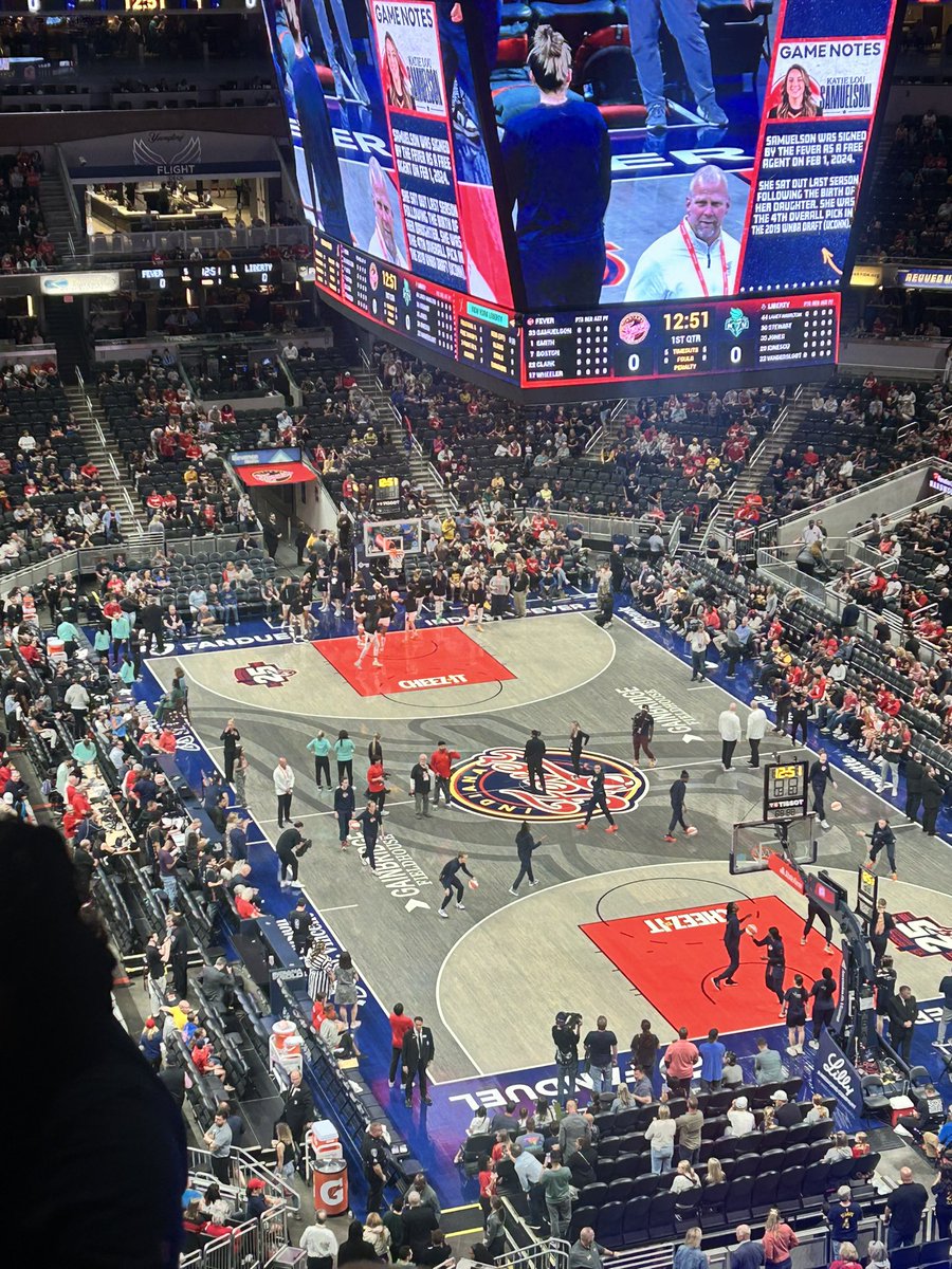 Let’s see what the female Steph Curry gives us tonight!! Fever game has never been this crowded