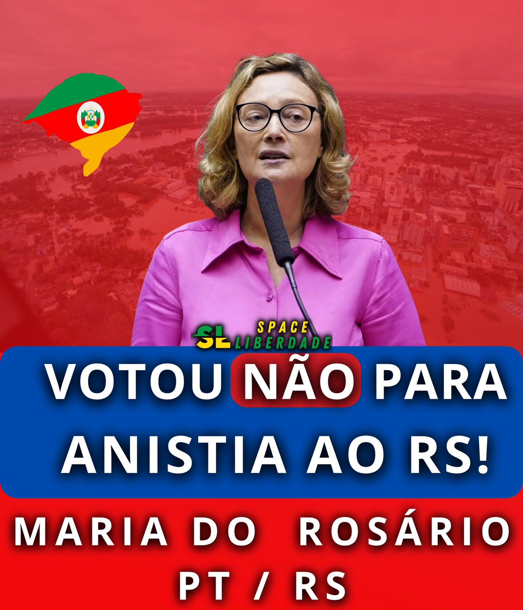 🚨 URGENTE - A Deputada gaúcha, Maria do Rosário,votou contra a anistia de 36 parcelas da dívida do RS, que tanto precisa de ajuda agora!

Ela não se importa com o povo que o elegeu! 

COBREM! @mariadorosario