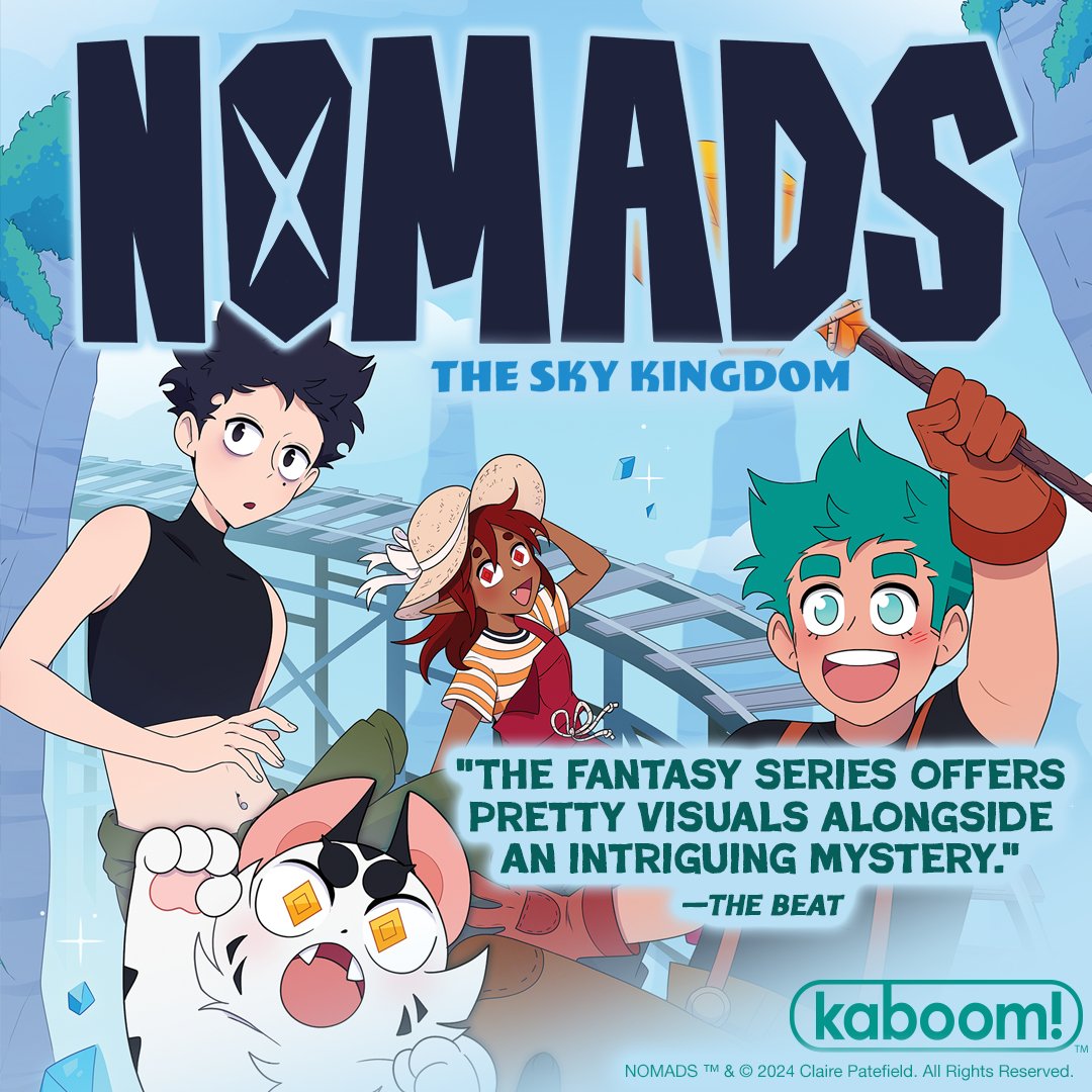 Explore the five kingdoms alongside newly registered Nomad, Lance, as he journeys across sea and sky to find his lost brother! Pick up @Captain_Juuter's NOMADS: THE SKY KINGDOM, available now at your local comic shop and favorite bookstore! boomstud.io/NomadsOGNSS