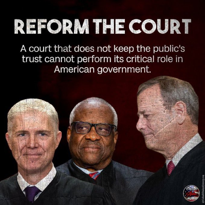 Our Supreme court lacks transparency & willfully disdains rules. This court cannot be trusted & Justice Alito hates it when we talk about it. Clarence Thomas hates hideous Washington DC.
So in honor of their honors' dishonor, let's blast 📣CAPTURED COURT  #DemVoice1 #FRESH