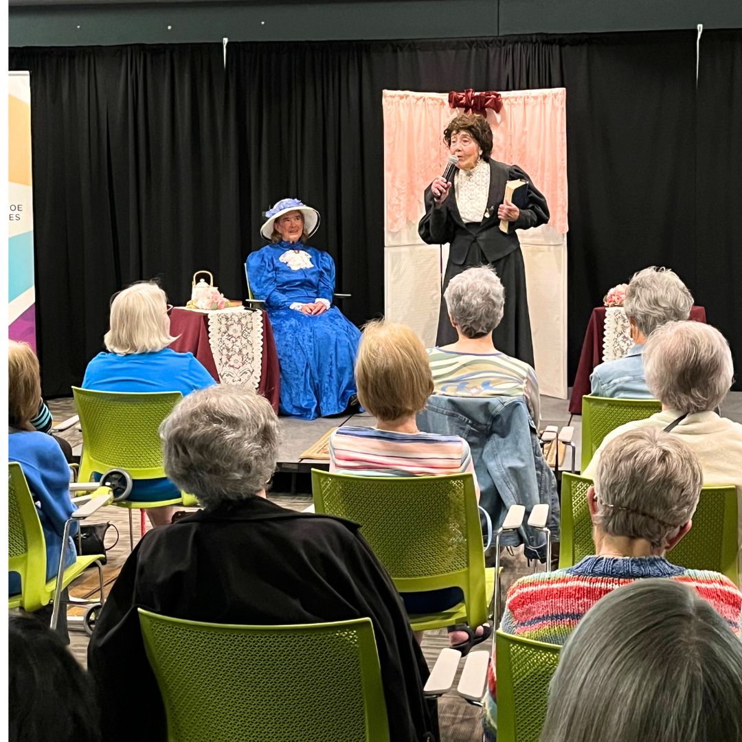 It was incredible to host the Legendary Ladies of the West where we learned about inspirational women like Maud Nelson and Mary Rippon. This was a theatrical, entertaining and educational performance! 💃🏻📜 #womenofhistory #legendaryladies #ArapahoeLibraries