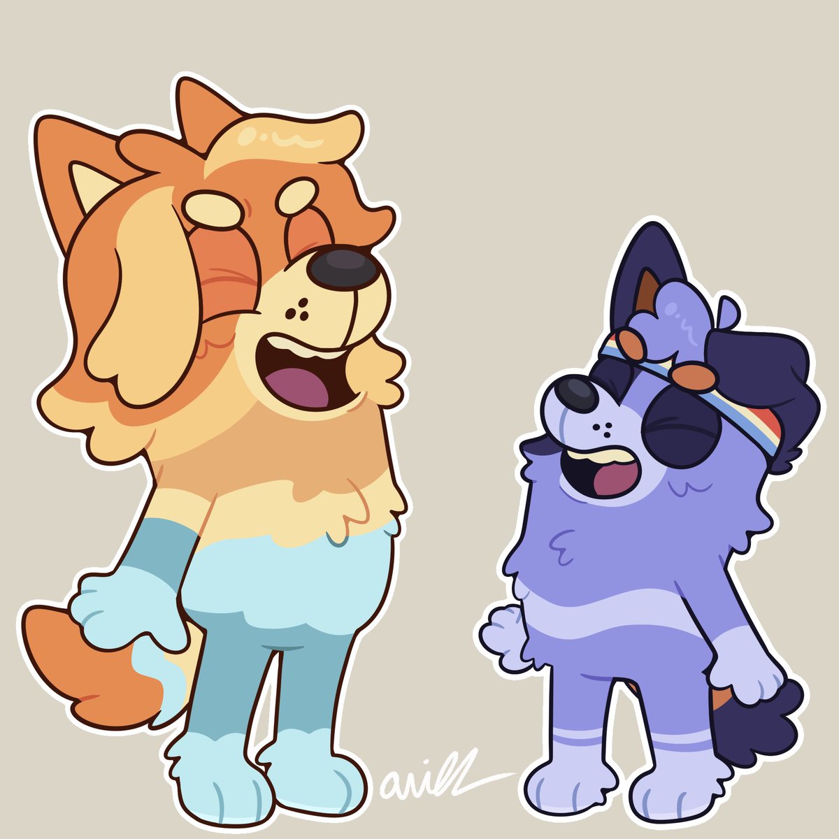 let’s see who can scream louder! 🐾

#bluey #blueyart
