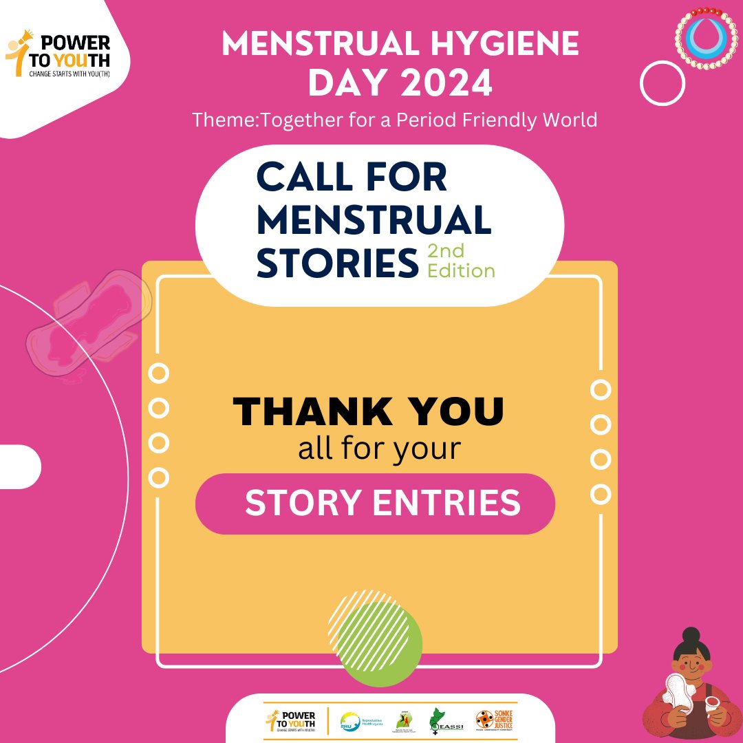 It's amazing how we received overwhelming entries for our 2nd edition of the call for Menstrual Hygiene Stories. We got entries from as far as Zimbabwe, among other countries, and we look forward to sharing these amazing stories from diverse cultural backgrounds to inspire open