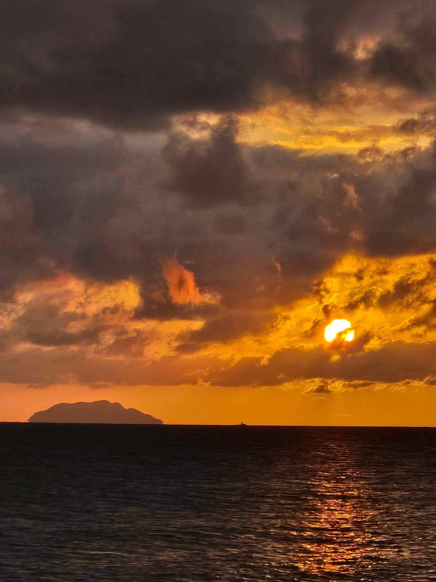 WOW! Sunset seen tonight from Rincón, Puerto Rico. Photo courtesy of TJ Hawkins. #Sunset