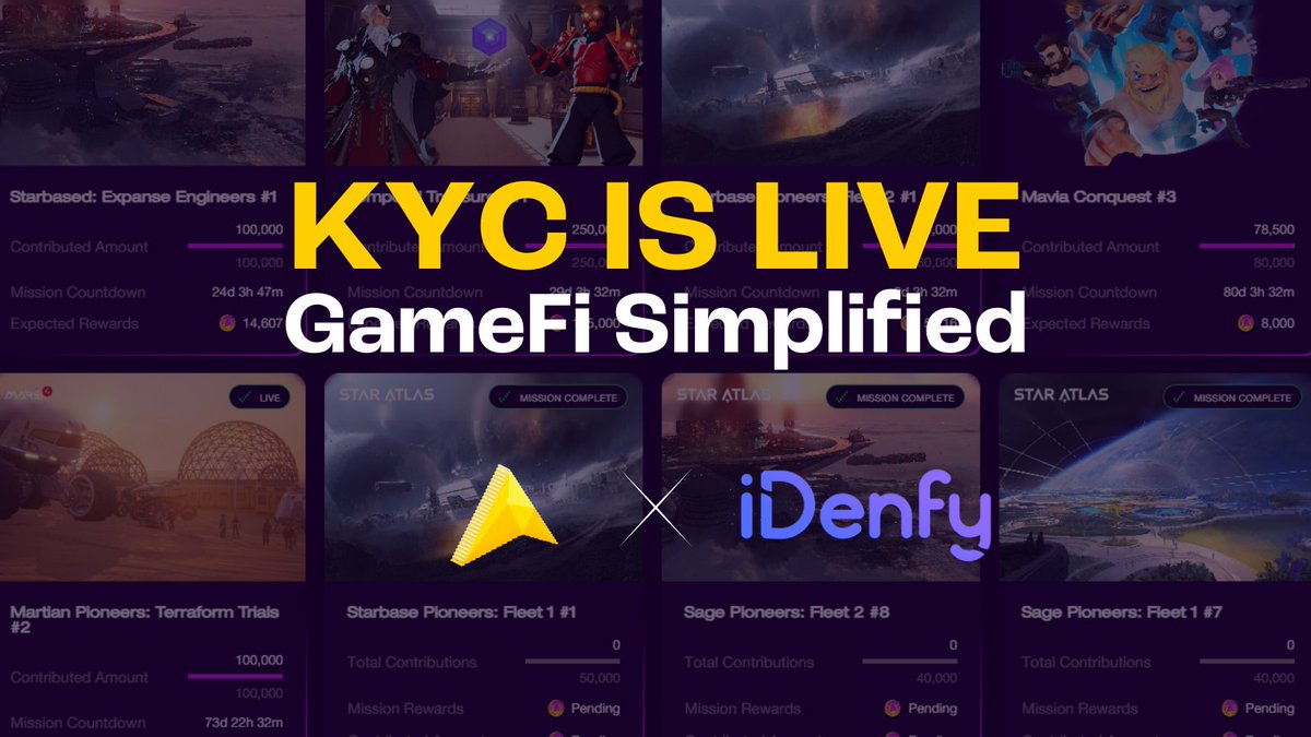 🎉 We're excited to announce that we’ve partnered with @iDenfy to integrate KYC protocols on the Arcade Platform, ensuring safety, security, and compliance, which is now live! 🔒 While users can still withdraw, swap, and bridge without KYC, deposits into new Mission Pools will