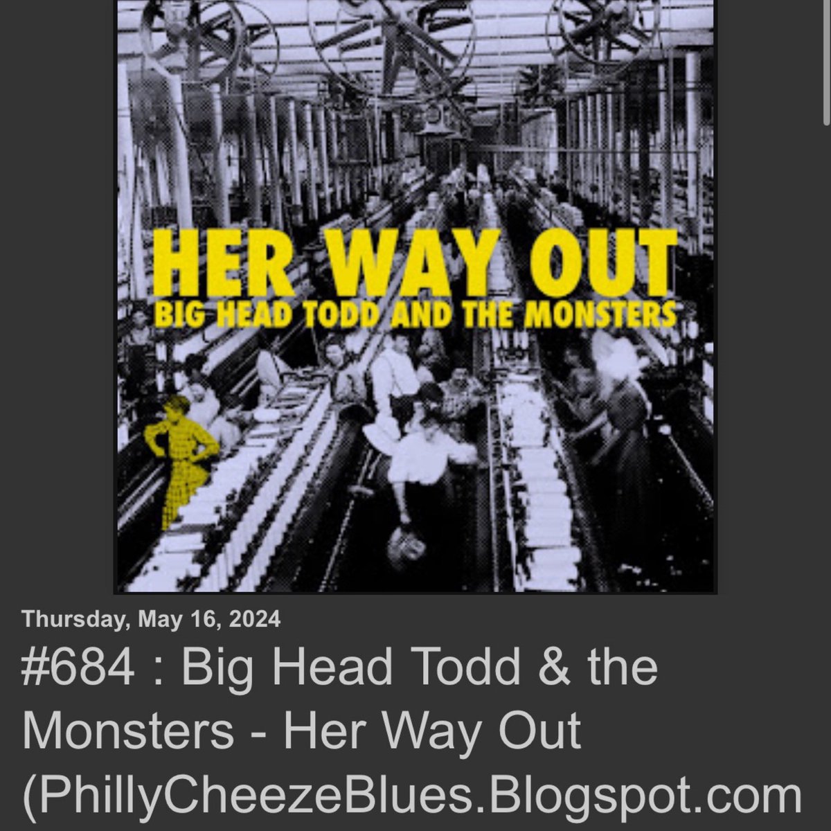 PhillyCheeze’s Rock & Blues Reviews #684 
Big Head Todd & the Monsters - Her Way Out
2024 – Big Records
Release Date : May 31, 2024

😎🎸🎶🔥

#bigheadtodd #bigheadtoddandthemonsters #bhtm #herwayout #music #rock #rockmusic 
 @deviouspdv 

phillycheezeblues.blogspot.com/2024/05/684-bi…