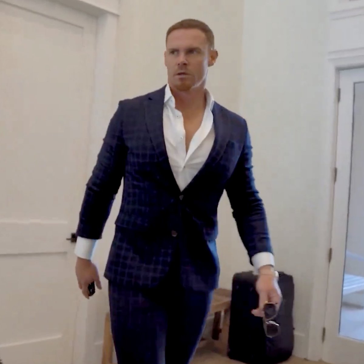 i dont understand how this is the alpha male look nowadays. if these clothes were any tighter, they'd be inside him