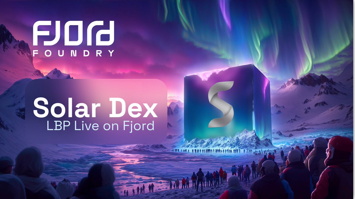 🚀 $SOLAR LBP by @solar_dex is live on Fjord! Solar Dex is a Hybrid Omni DEX that combines the DeFi and NFT ecosystems in one platform on the Avalanche Network. ⏰ Duration: May 15th - 18th, 2024. Curated by @SNACKCLUBgg. For more details, click here: app.fjordfoundry.com/pools/0x815C86…