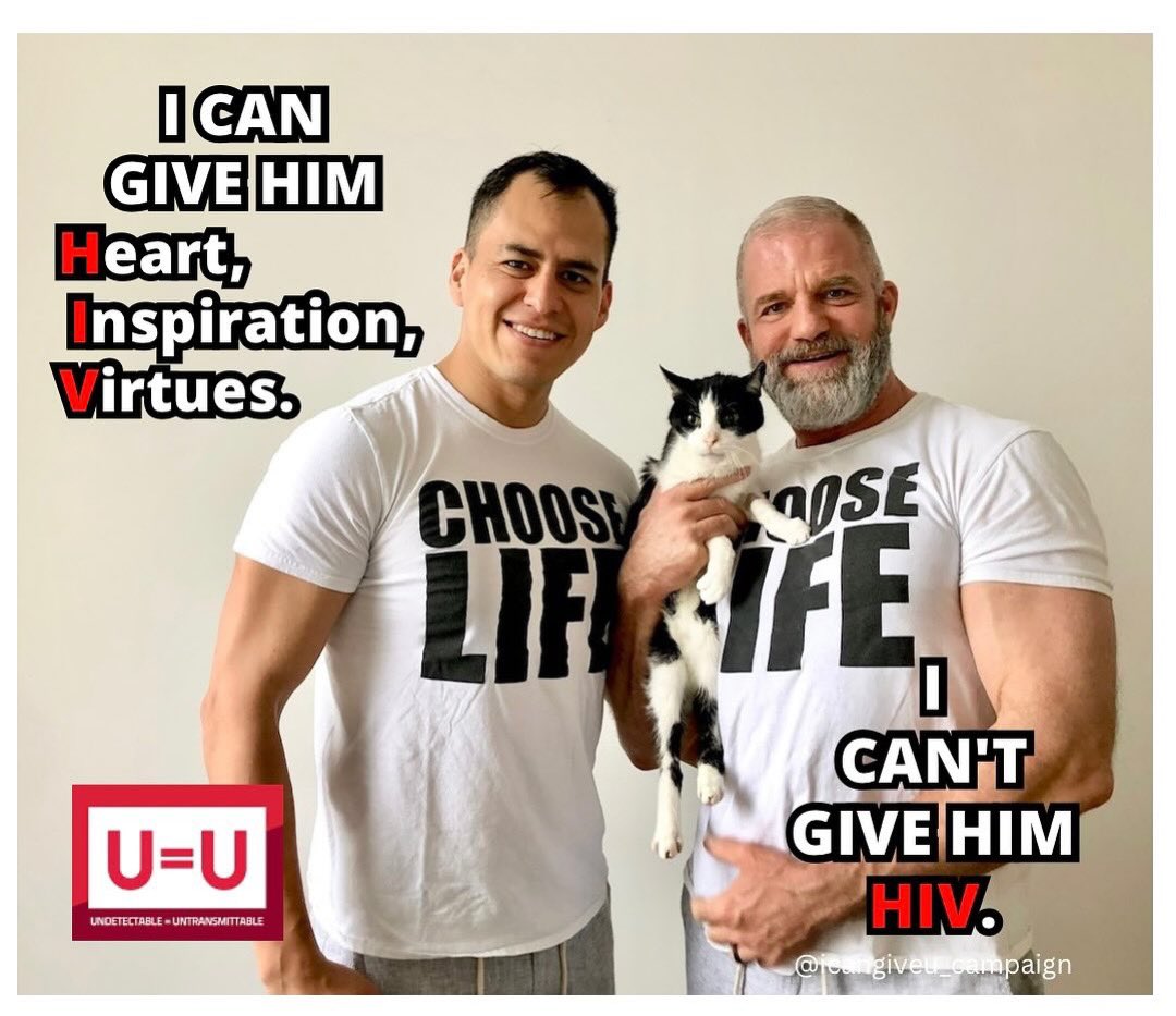 I CAN give him so much; but I CAN’T GIVE HIM HIV!

@MrChillMrFluffy 

#iCanGiveU
#UequalsU #iCantGiveUHIV #ZeroRisk #SayZero #CommunitiesFirst
#ScienceNotStigma #FactsNotFear #ItEndsWithUs